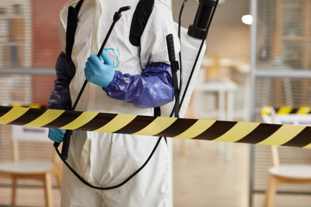 Professional Blood Cleanup technician working in Naval Anacost Annex, DC